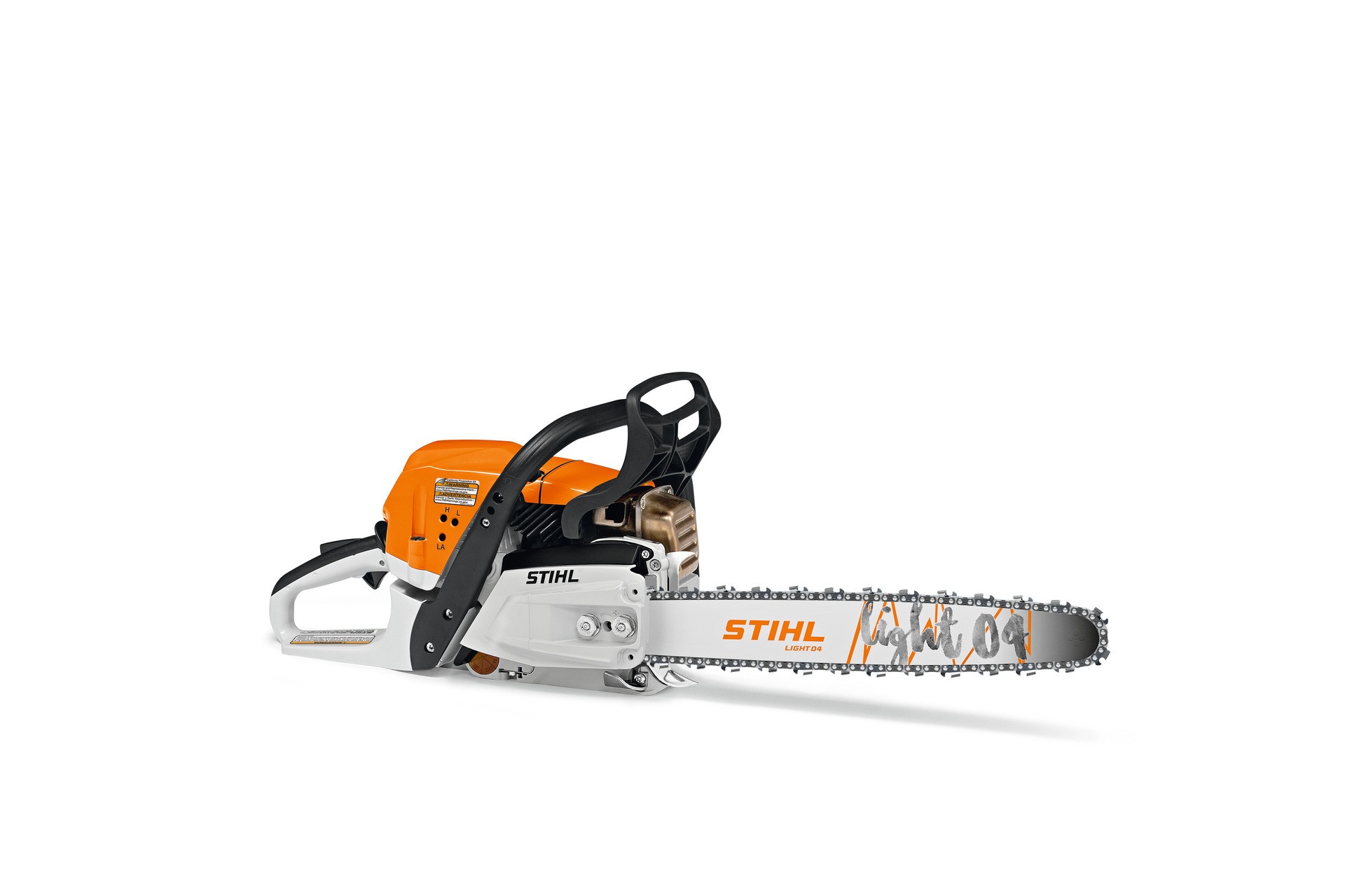 STIHL MS 362 chainsaw, studio perspective view